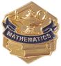 Math 3D Gold Enamel Lapel Pin