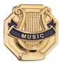 Music 3D Gold Enamel Lapel Pin