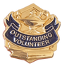 Volunteer 3D Gold Enamel Lapel Pin