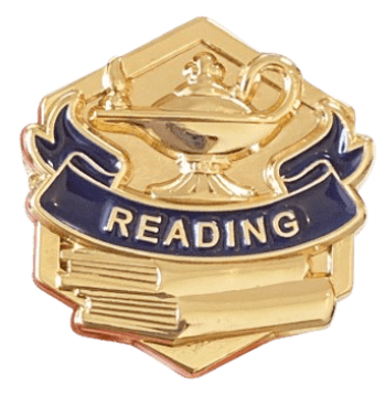 Reading 3D Gold Enamel Lapel Pin