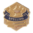 Spelling Bee 3D Gold Enamel Lapel Pin