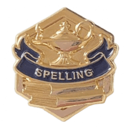 Spelling Bee 3D Gold Enamel Lapel Pin