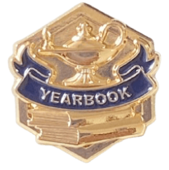 Yearbook 3D Gold Enamel Lapel Pin