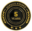5 Year Service Lapel Pin