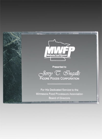 8" x 6" Marble Glass Fusion Award