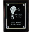 9" x 12" Black Vertical Floating Acrylic Plaque