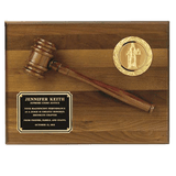Gavel Plaque with Insert 12" x 9"