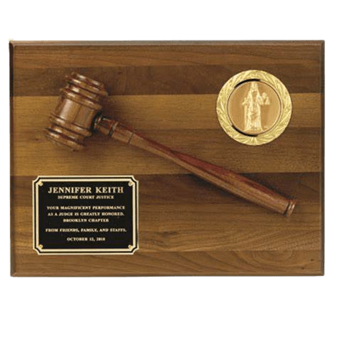 Gavel Plaque with Insert 12" x 9"