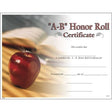 "A B" Honor Roll Photo Certificate