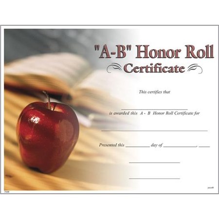 "A B" Honor Roll Photo Certificate