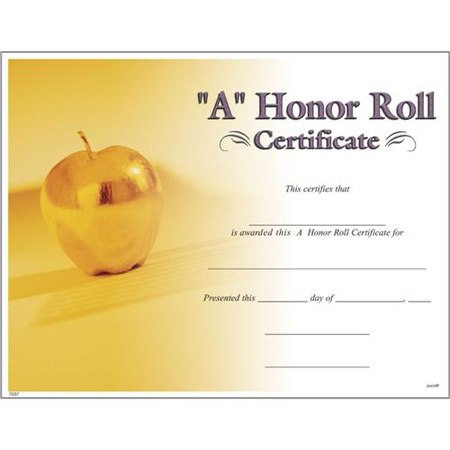 "A" Honor Roll Photo Certificate