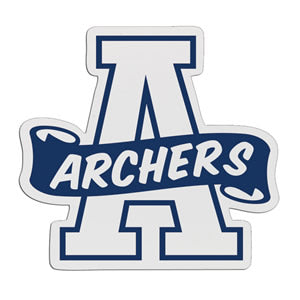 A-Shaped Mascot Badge with Choice of Back