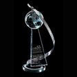 Above & Beyond Crystal Globe Award with Stainless Appointments