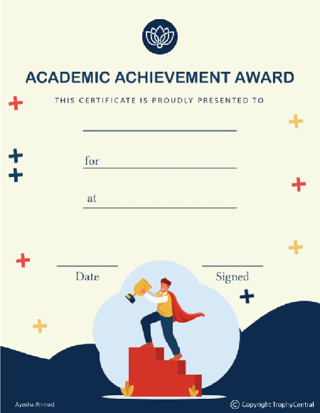 Academic Excellence Certificate - Free Printable Template
