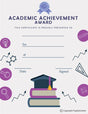 Academic Achievement Award Certificate - Free Template