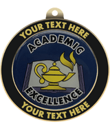 Academic Excellence Insert Medal with Personalized Rim