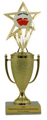 Beer Pong Cup Trophy with Insert