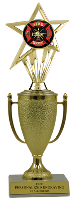 Fire Department Cup Trophy with Insert