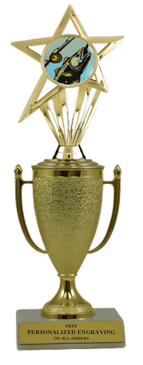 Fishing Cup Trophy with Insert