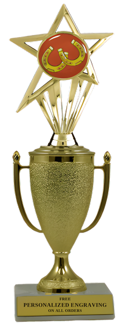 Horseshoes Cup Trophy with Insert