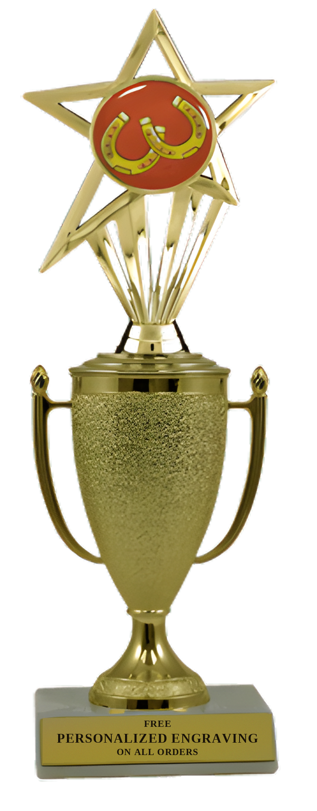 Horseshoes Cup Trophy with Insert