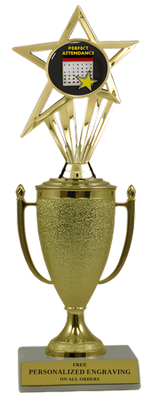 Perfect Attendance Cup Trophy with Insert