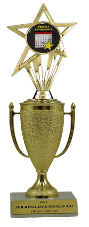 Perfect Attendance Cup Trophy with Insert