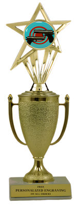 Pistol Shooting Cup Trophy with Insert