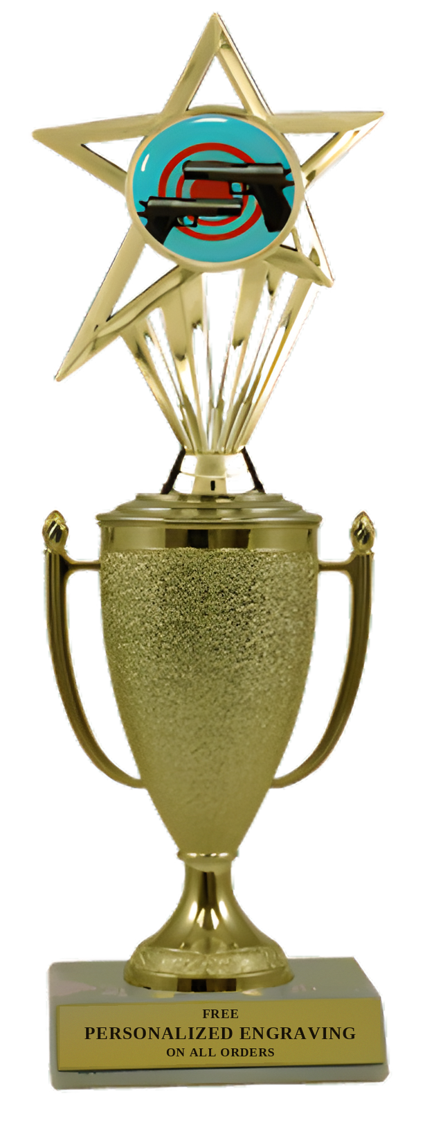 Pistol Shooting Cup Trophy with Insert