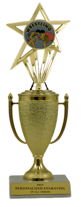 Wrestling Cup Trophy with Insert