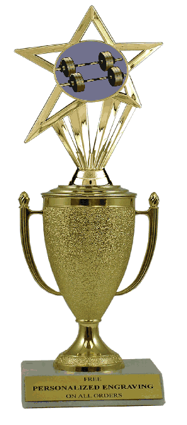 Weightlifting Cup Trophy with Insert