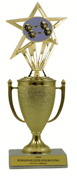 Weightlifting Cup Trophy with Insert