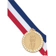 2" Diamond Cut Edge Medal with Ribbon - Achievement
