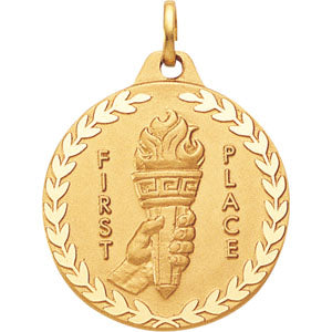 Achievement Torch Medal, 1st, 2nd, 3rd Place (1 1/4")