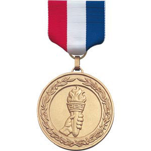 2" Olympic Style Torch Medal