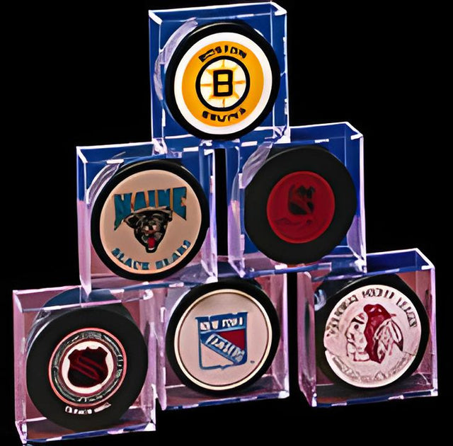 Acrylic Hockey Puck Holders (6-pack)