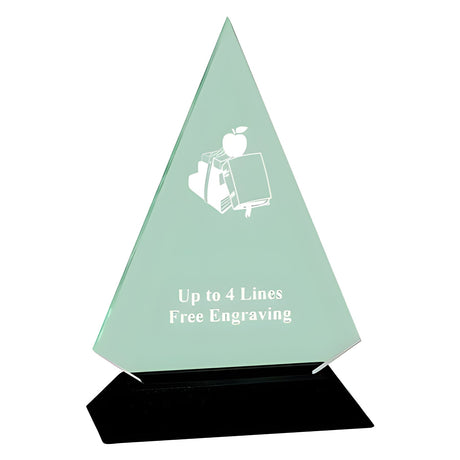 Acrylic Triangle Award With Black Base - Academic