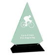 Acrylic Triangle Cycling Award With Black Base