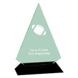 Acrylic Triangle Football Award With Black Base