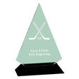 Acrylic Triangle Hockey Award With Black Base