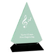 Acrylic Triangle Music Award With Black Base