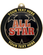 All Star Insert Medal with Personalized Rim