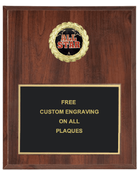 All Star Insert Plaque