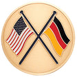 American & German Flags Medal Insert (Etched)