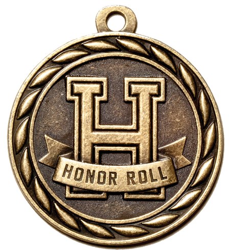Antique Brass Honor Roll Medal