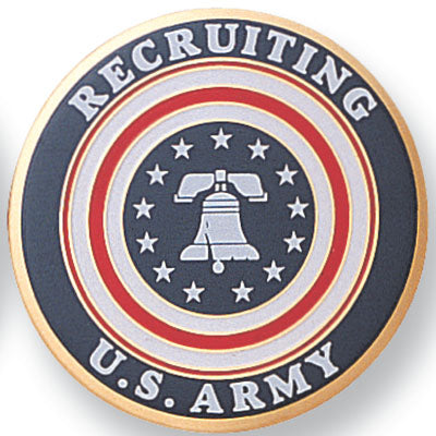 Army Recruiting Service Medal Insert (Etched)