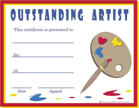 Art Award Certificate - Free Template