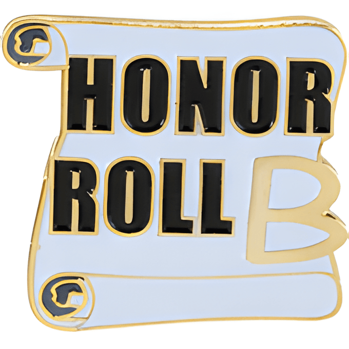 B Honor Roll Pin