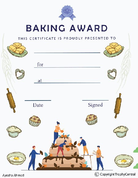 Baking Award Certificate - Free Template