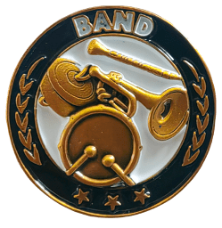 Band Gold Enamel Lapel Pin
